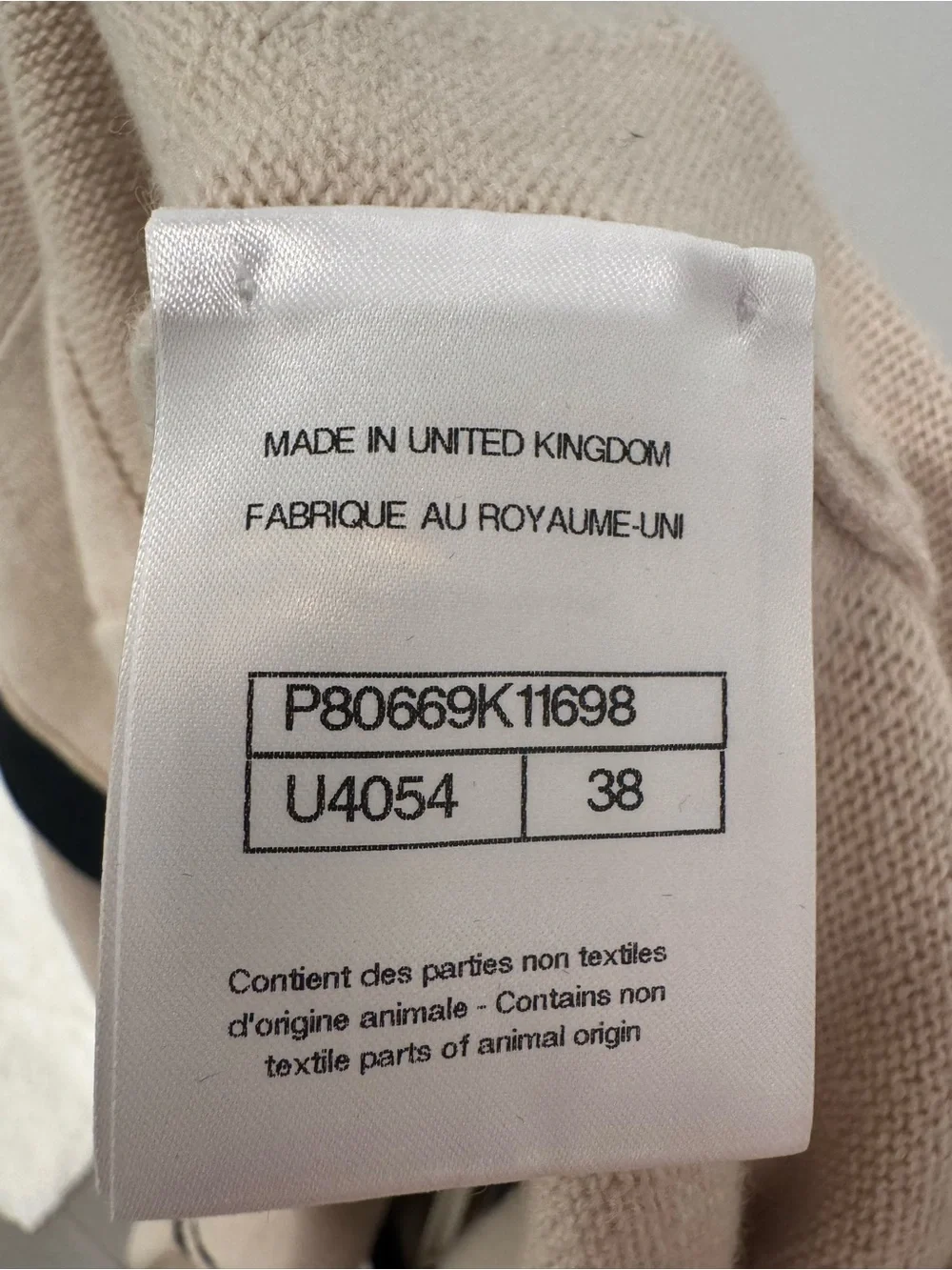 CHANEL Fall Winter 2025 25K Runway Beige and Black Cashmere Cardigan NWT size 38